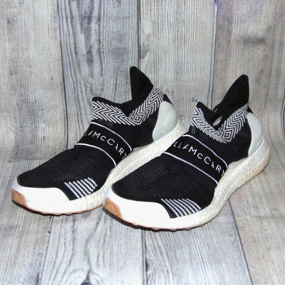 STELLA McCARTNEY X ADIDAS Ultraboost X 3D Knit Black Sneakers Womens Size 8.5 - Picture 3 of 7